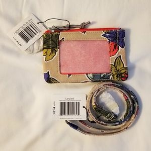 Vera Bradley Zip ID Case and Lanyard